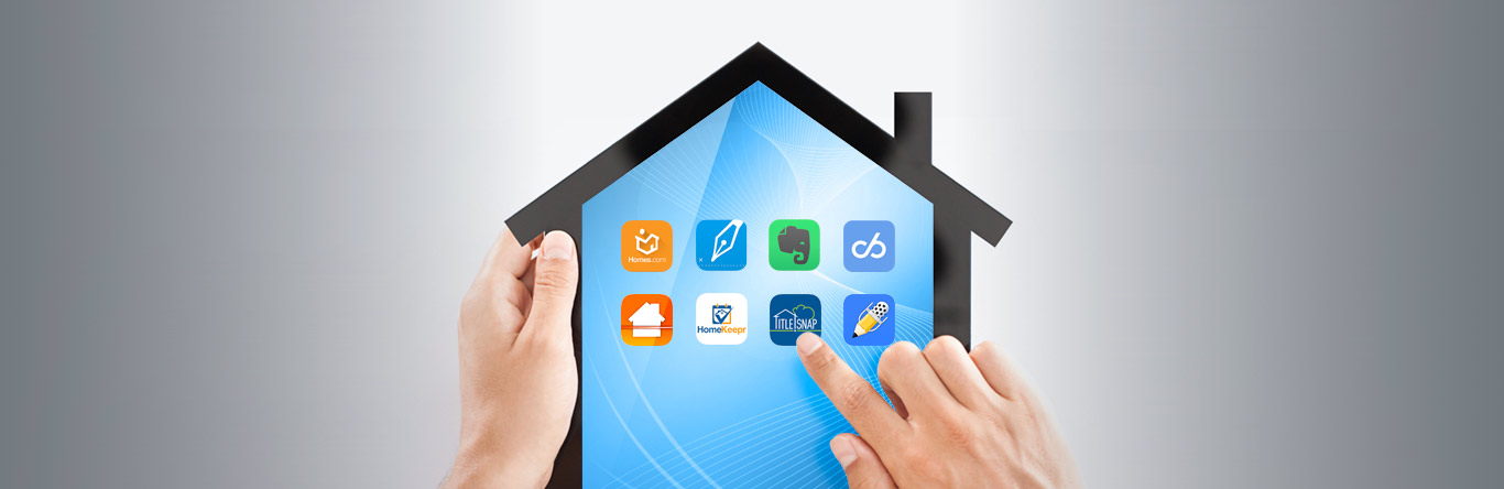 apps displaying on house shaped tablet